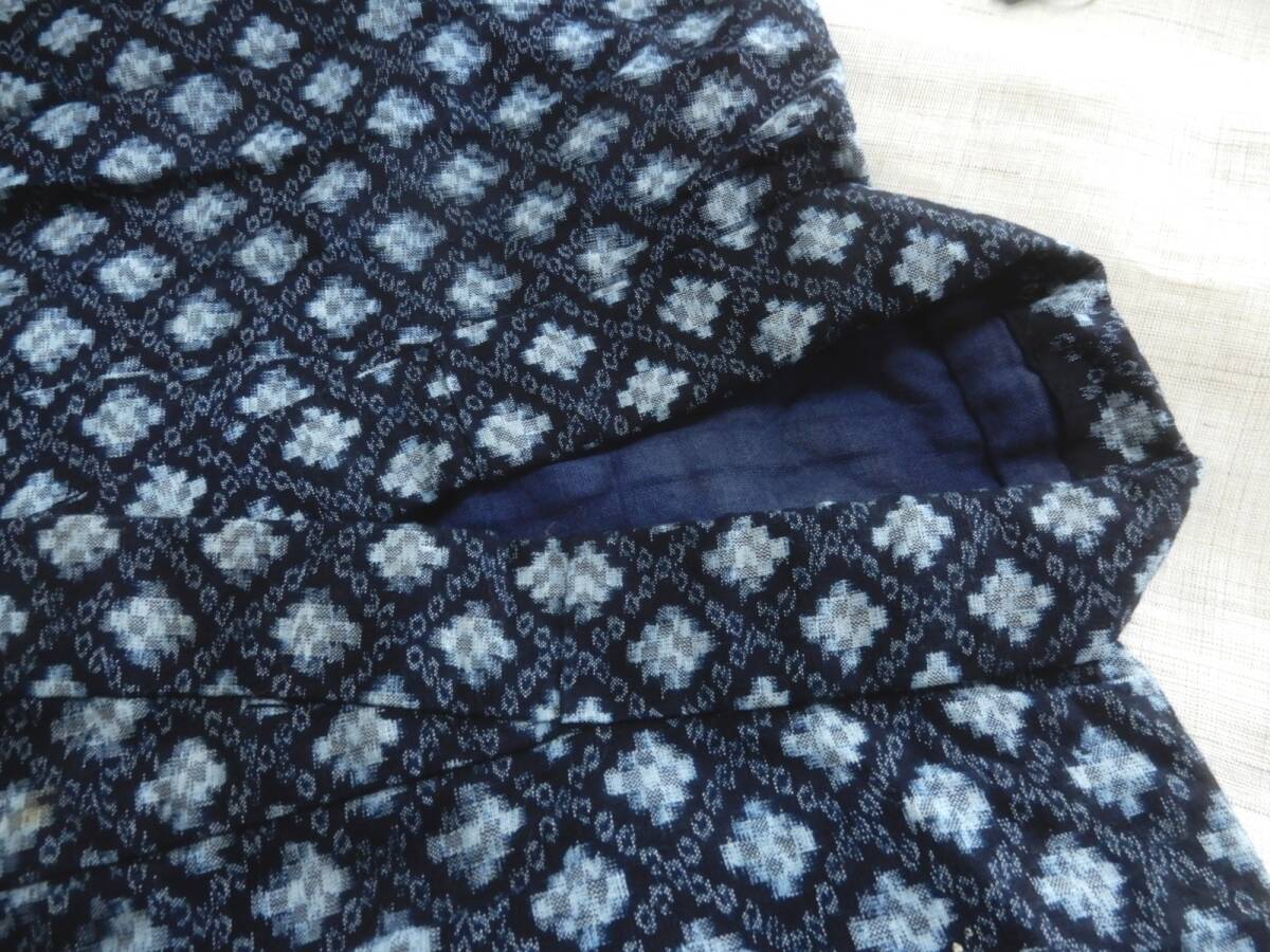 <銀の斧>木綿・男児用久留米絣袷着物・裏付き拍卖