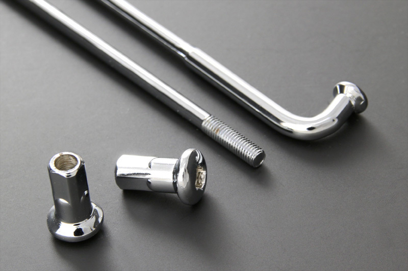 【PMC.Inc】 72~75 Z1/Z2 H2 フロント メッキスポークセット クローム仕様拍卖