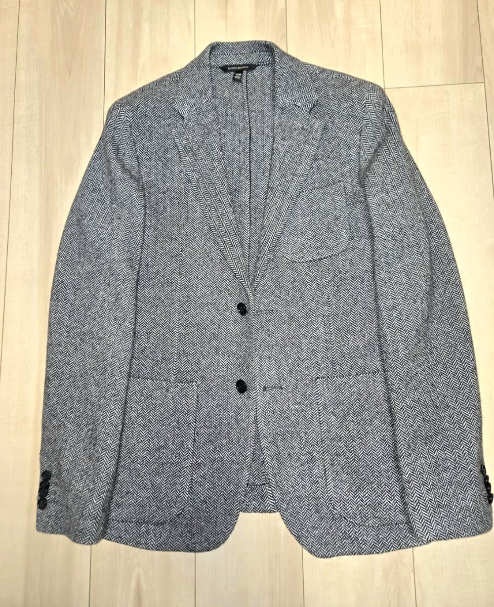 【美品】BANANA REPUBLIC★ヘリンボーン柄 ジャケット★グレー拍卖