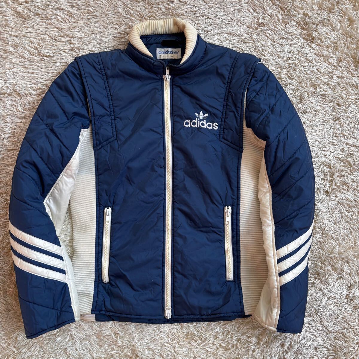 adidas オリジナルス 80s ヴィンテージ 中綿 ナイロンジャケット M拍卖