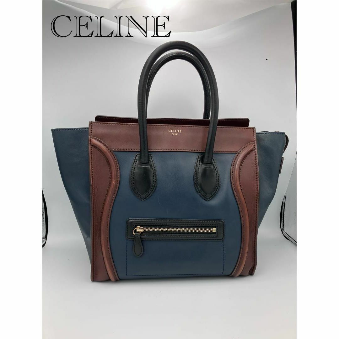 CELINE セリーヌ ラゲージ ミニ ショッパー ハンドバッグ レザー拍卖