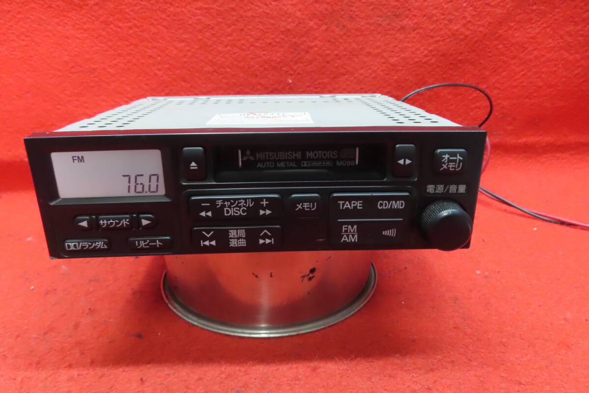 *CS1665*動作保証付/MR318342 M098 カセットデッキ カセットプレーヤー カーオーディオ 1DIN拍卖