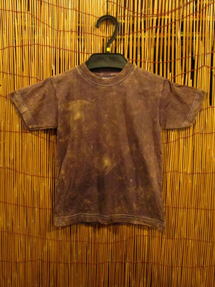 【100cm】①新品*男女兼用*コットン素材*キッズサイズ*ストーンウォッシュ*半袖*Tシャツ拍卖