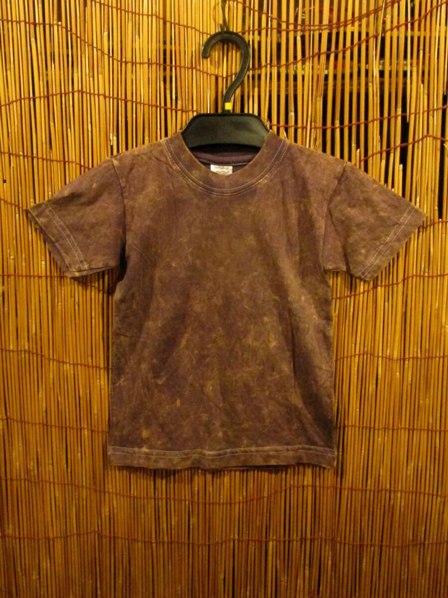 【100cm】④新品*男女兼用*コットン素材*キッズサイズ*ストーンウォッシュ*半袖*Tシャツ拍卖