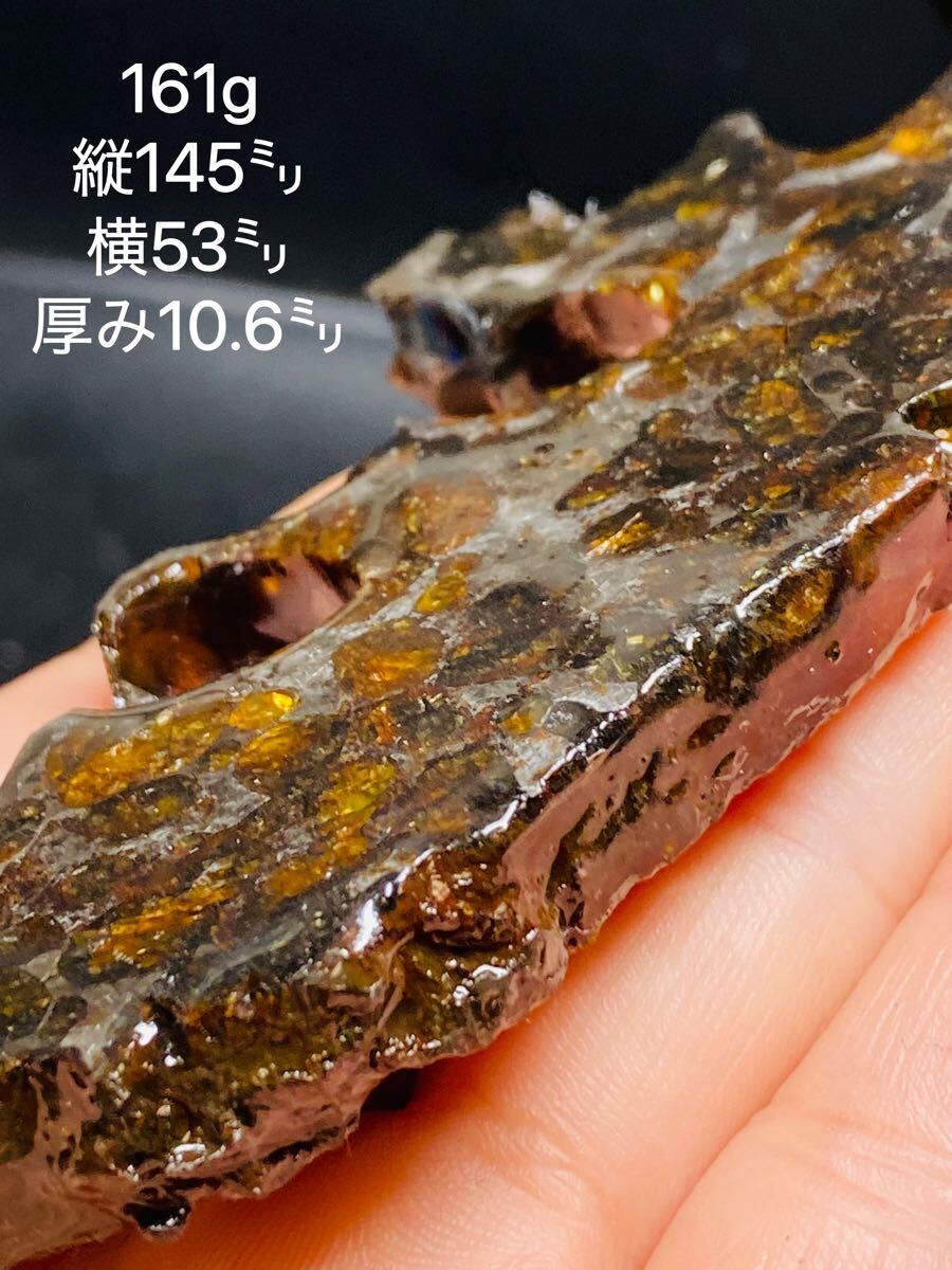 パラサイト隕石 161g 145㍉セリコ隕石 隕石 石鉄隕石 コーティング済み パラサイト メテオライトジャパン 宇宙隕石 隕石原石 金運アップ拍卖