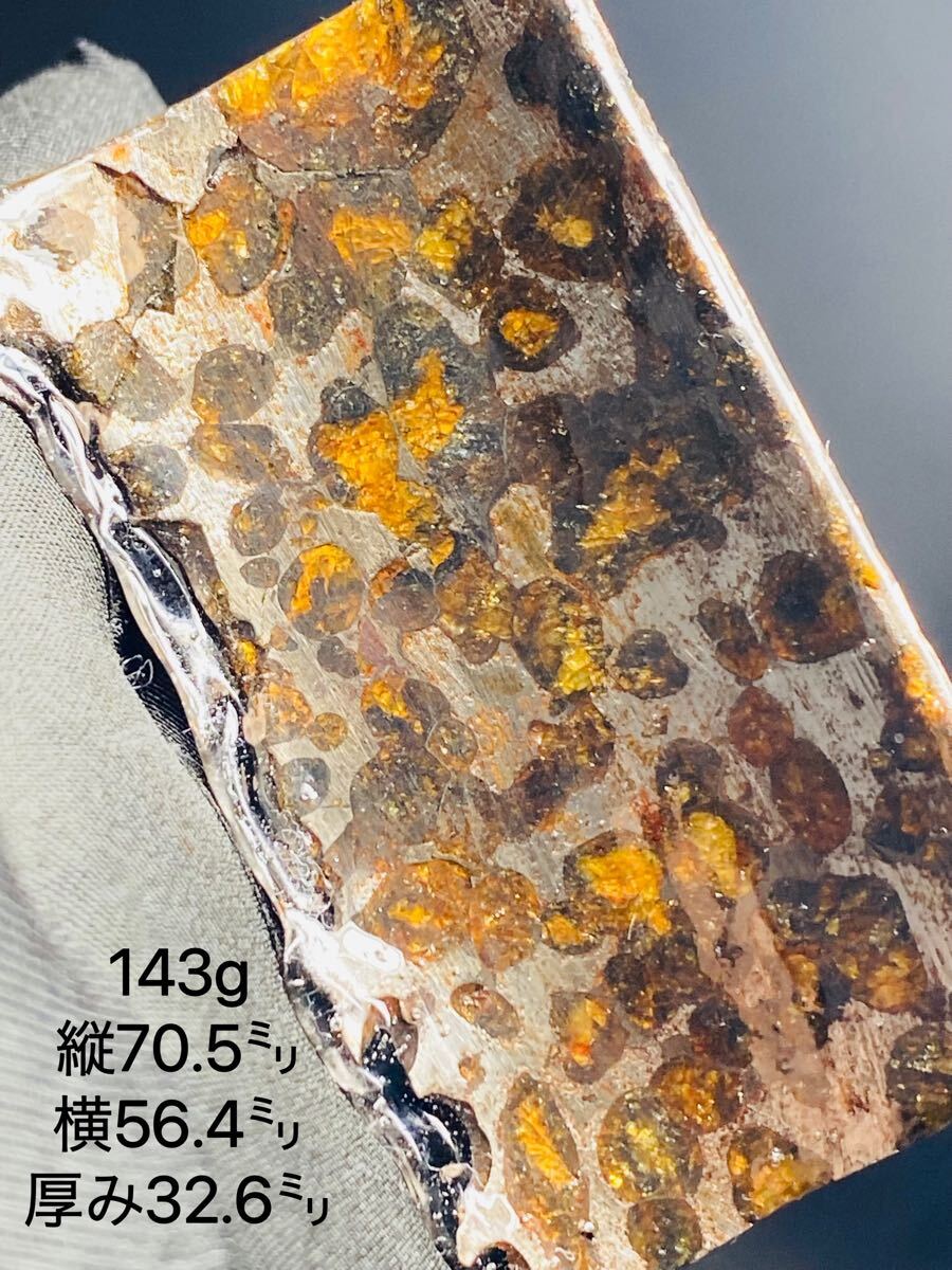 パラサイト隕石 隕石 石鉄隕石 143g セリコ隕石 宇宙隕石 コーティング済み メテオライトジャパン 70.5㍉ 隕石原石 パラサイト拍卖