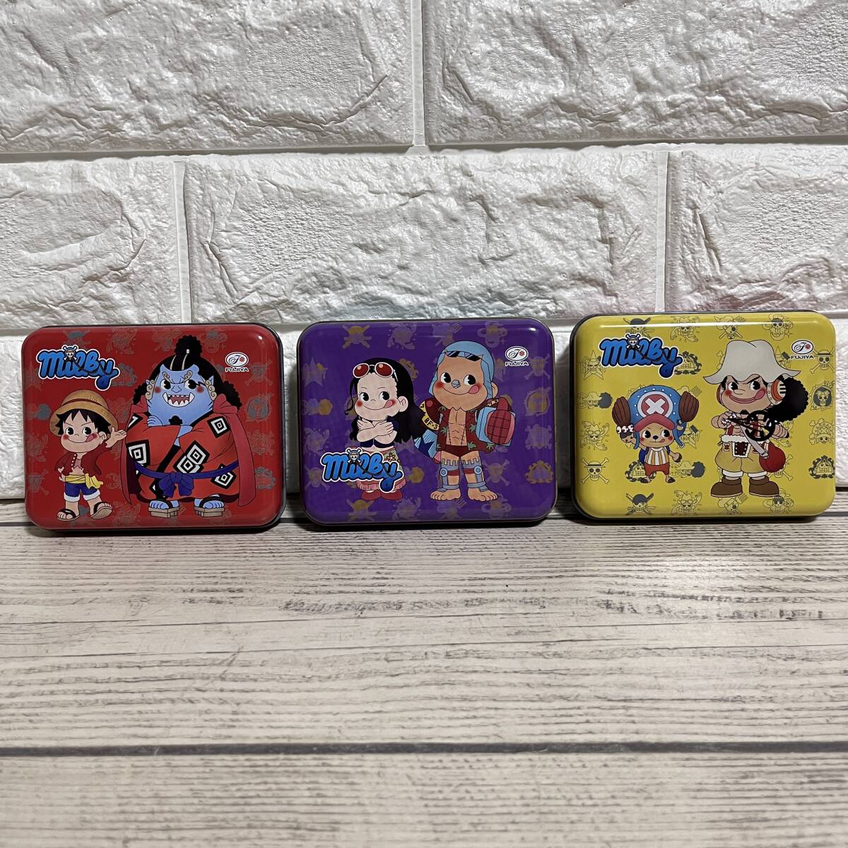 ★ Milky(ミルキー) x ONE PIECE(ワンピース) コラボ ★ ミルキー缶 3個セット 日本限定商品 不二家 FUJIYA ルフィー 缶のみ 尾田栄一郎拍卖