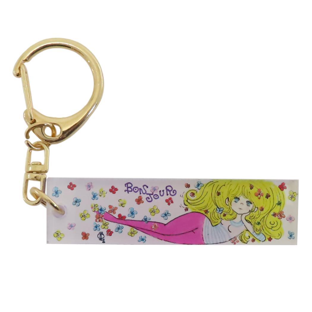 水森亜土 キーリング アクリルスティックキーホルダー bonjour カミオジャパン コレクション雑貨 アクキー キャラクター グ拍卖