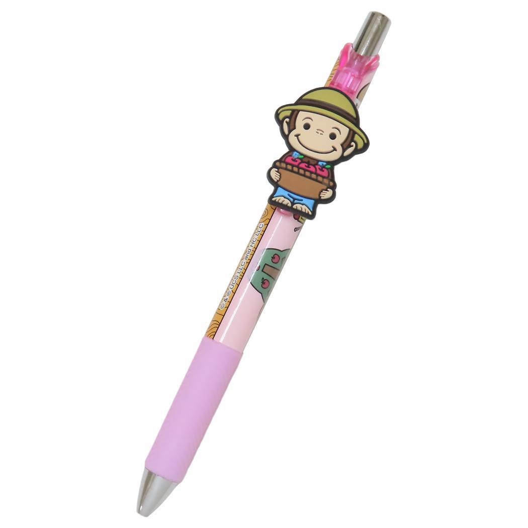 おさるのジョージ カラーペン マスコット付きゲルペン チェリーピンク アイプランニング 新学期準備文具 絵本キャラクター グッズ拍卖