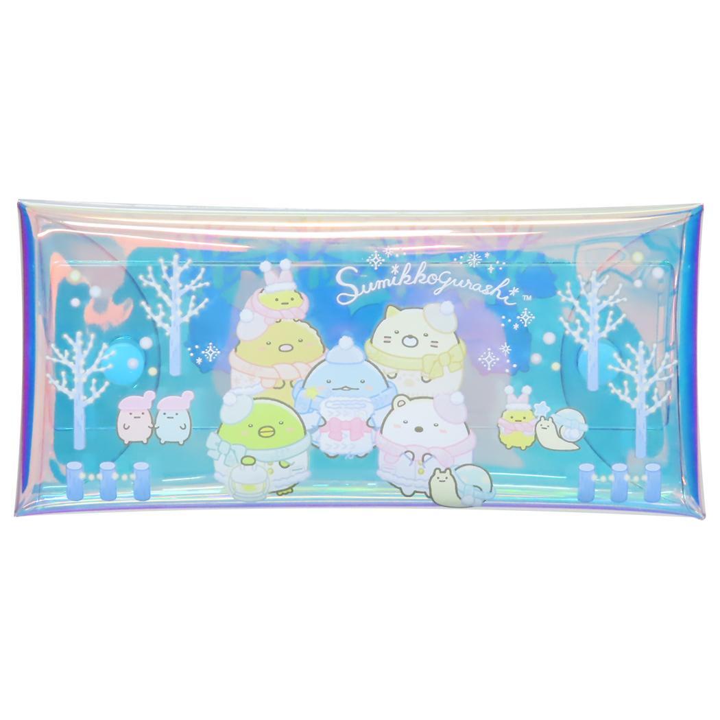 すみっコぐらし ミニポーチ クリアマルチケース とかげとおかあさんときらきらな夜 サンエックス マリモクラフト 小物入れ キャラ拍卖