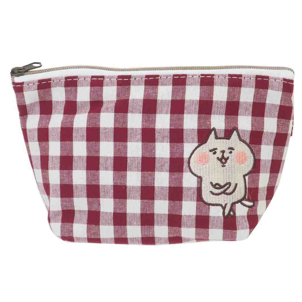 カナヘイの小動物 コスメポーチ ポーチ チェックシリーズ ねーねーねこ ワタナベ 化粧ポーチ 小物入れ キャラクター グッズ拍卖