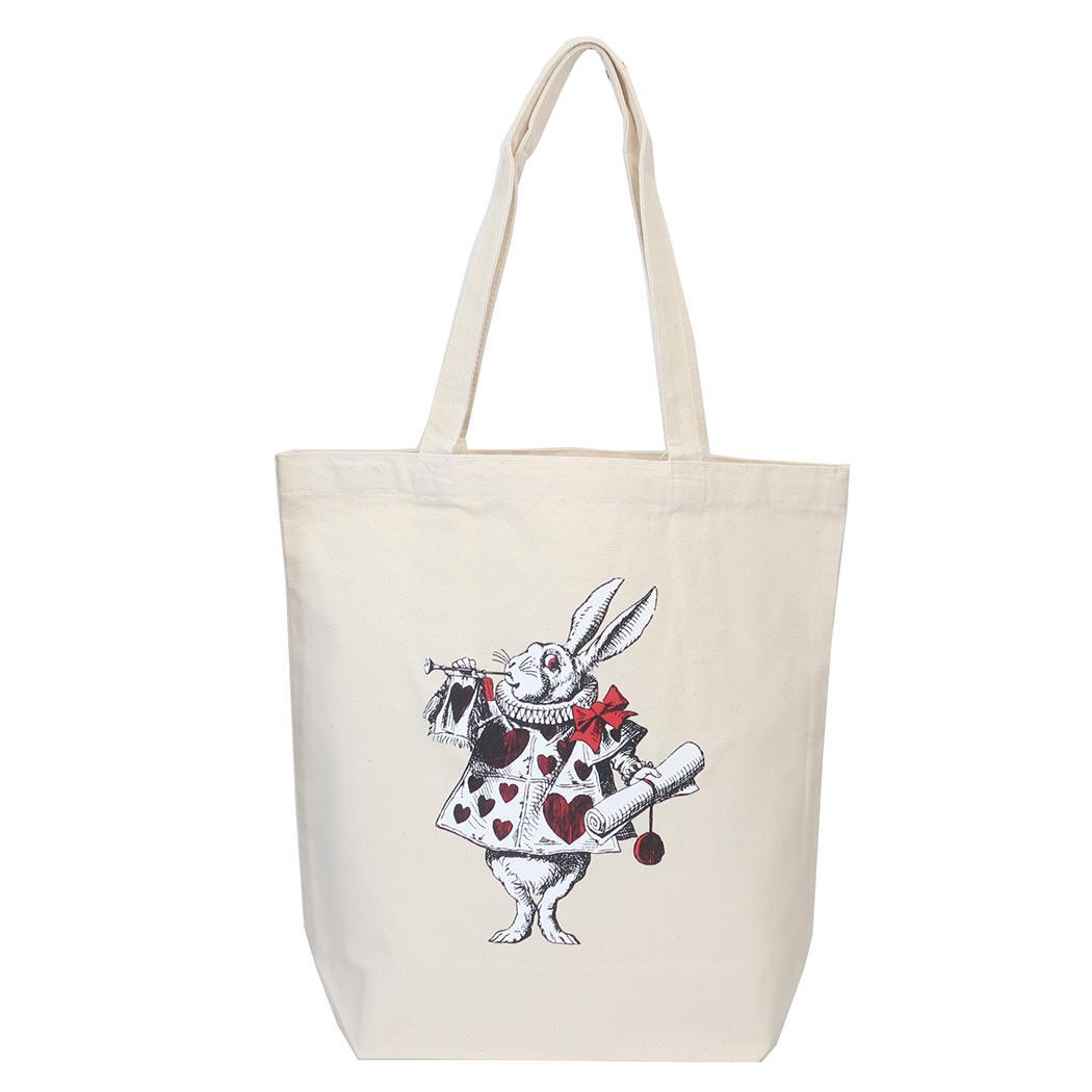 マクミランアリス トートバッグ カラートート 白ウサギ NL ワタナベ 手提げかばん キャラクター グッズ拍卖