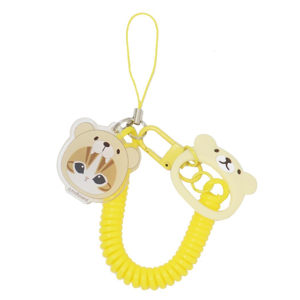 モフサンド 携帯ストラップ マルチコイルストラップ くまにゃん mofusand グルマンディーズ スマホアクセ かわいい キャラ拍卖