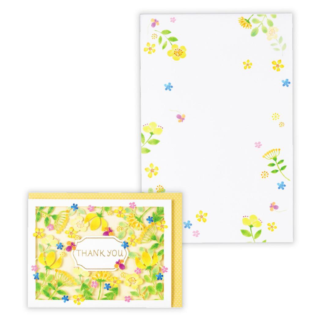 グリーティングカード ありがとう Bloomingイエローサンキュー2 日本ホールマーク サンキューカード メッセージカード グッ拍卖