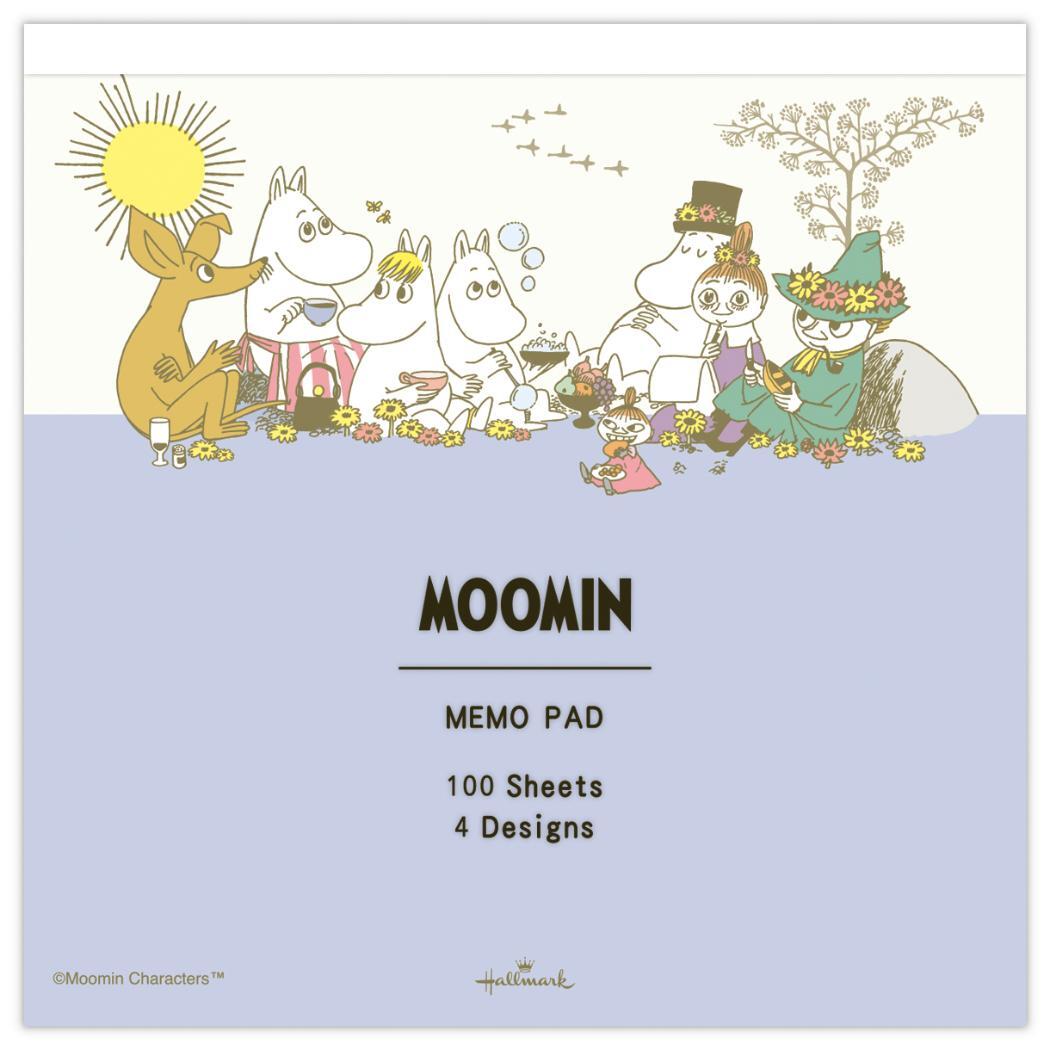 ムーミン メモ帳 メモパッド MOHNブルー Happy in Nature 北欧 日本ホールマーク スクエアメモ キャラクター拍卖