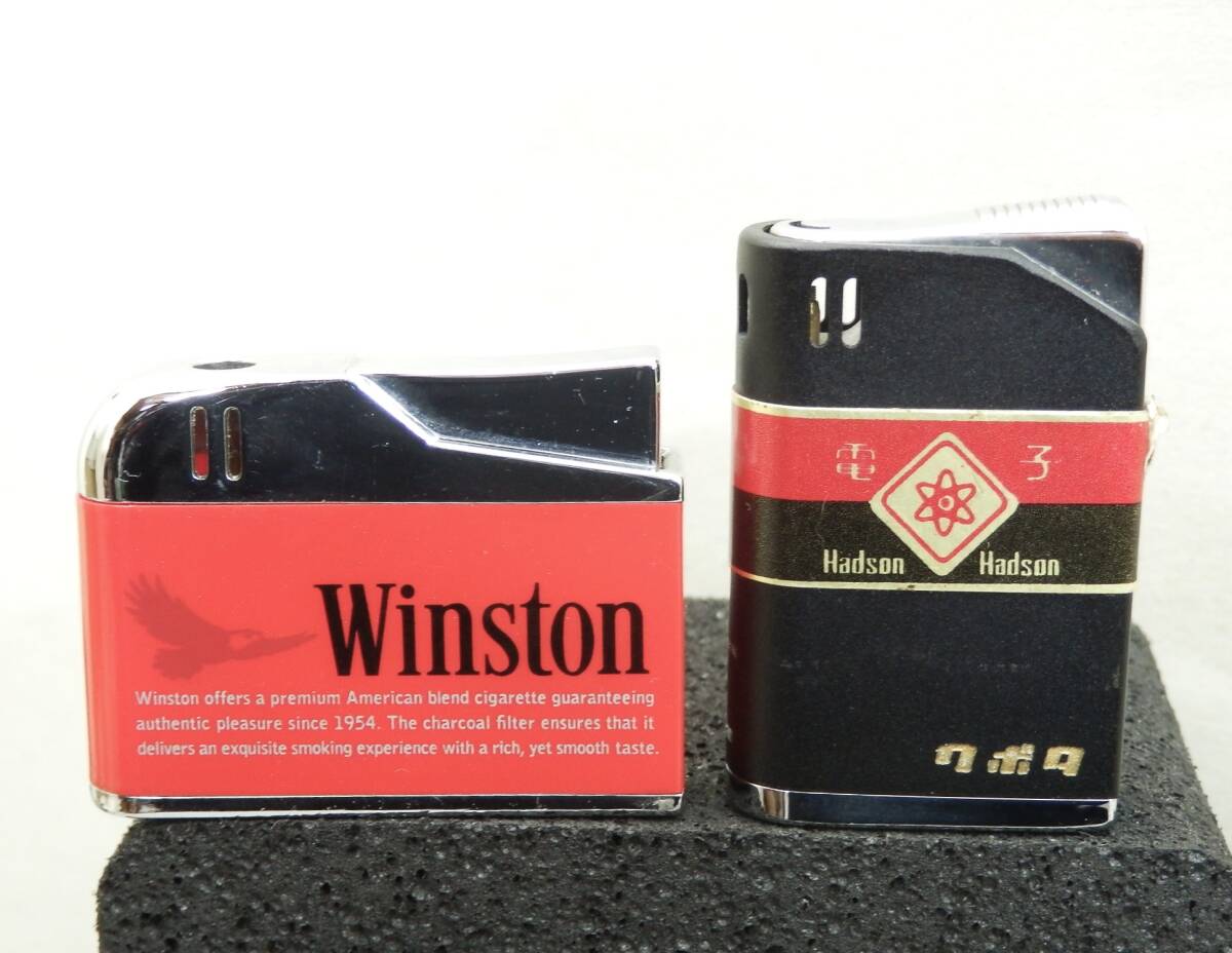 Winston Hadson Blue Bird クボタ 電子ガスライター 2個 約87.35g 現状品 売り切り拍卖
