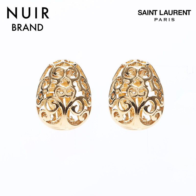 イヴ・サンローラン YVES SAINT LAURENT イヤリング ヴィンテージ ゴールド拍卖
