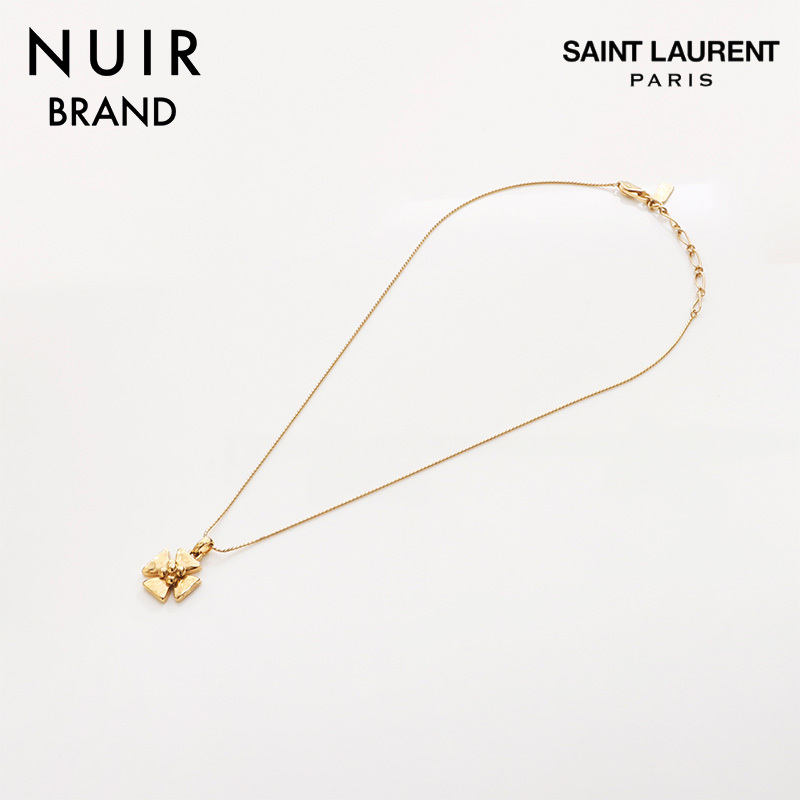 イヴ・サンローラン YVES SAINT LAURENT ネックレス フラワー ゴールド拍卖