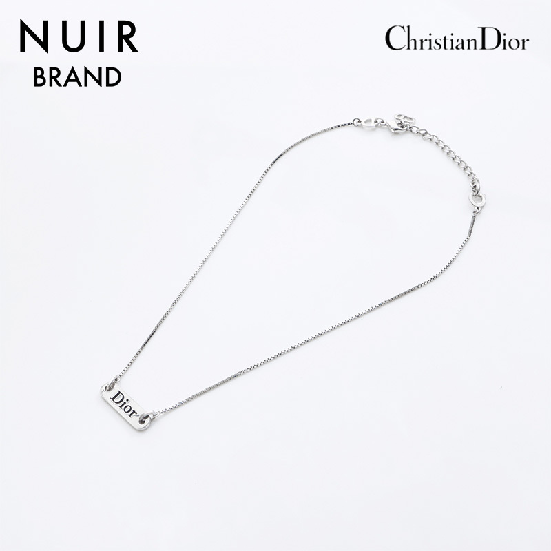 クリスチャンディオール Christian Dior ネックレス DIOR ラベル シルバー拍卖