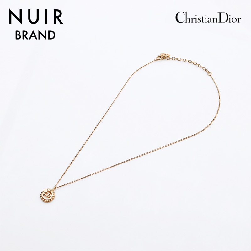 クリスチャンディオール Christian Dior ネックレス CDロゴ ゴールド拍卖