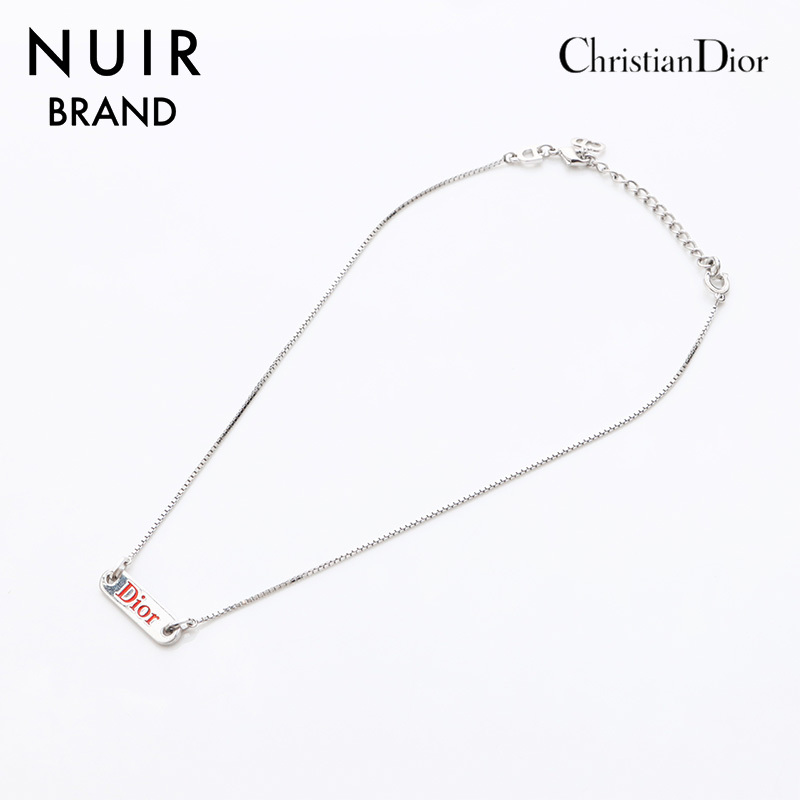 クリスチャンディオール Christian Dior ネックレス ロゴ シルバー拍卖