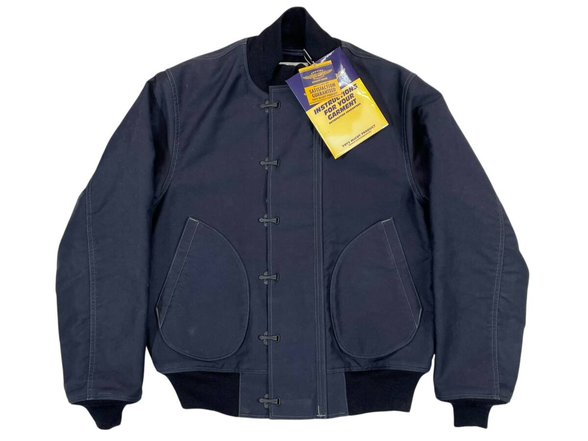 極美品 40 TOYS McCOY TMJ1418 U.S.NAVY DECK JACKET FRONT HOOK トイズマッコイ デッキジャケット フロントフック ネイビー拍卖