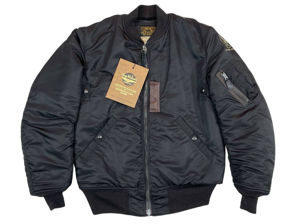 未使用品 38LONG BUZZ RICKSON'S BR12667 William Gibson Type BLACK MA-1 SLENDER バズリクソンズ ウィリアムギブソン フライトジャケット拍卖