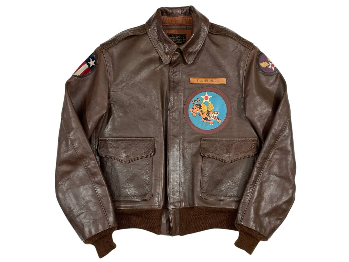 美品 38 TOY'S McCOY トイズマッコイ TYPE A-2 ROUGH WEAR CLOTHING CO. フライトジャケット ツインタグ フライングタイガー 実名復刻拍卖