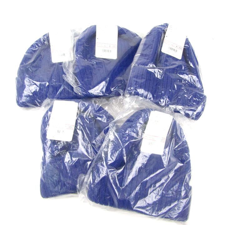 ナノユニバース ニットキャップ 未使用 帽子 5点セット まとめて 大量 ブランド メンズ レディース 57-59cmサイズ ブルー nano universe拍卖