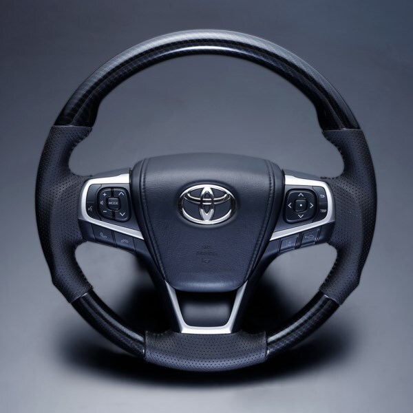 フェガーリ カムリ 50系 後期 ハイグレード ウッド&レザー ステアリング ガングリップ LS175-254 FEGGARI拍卖