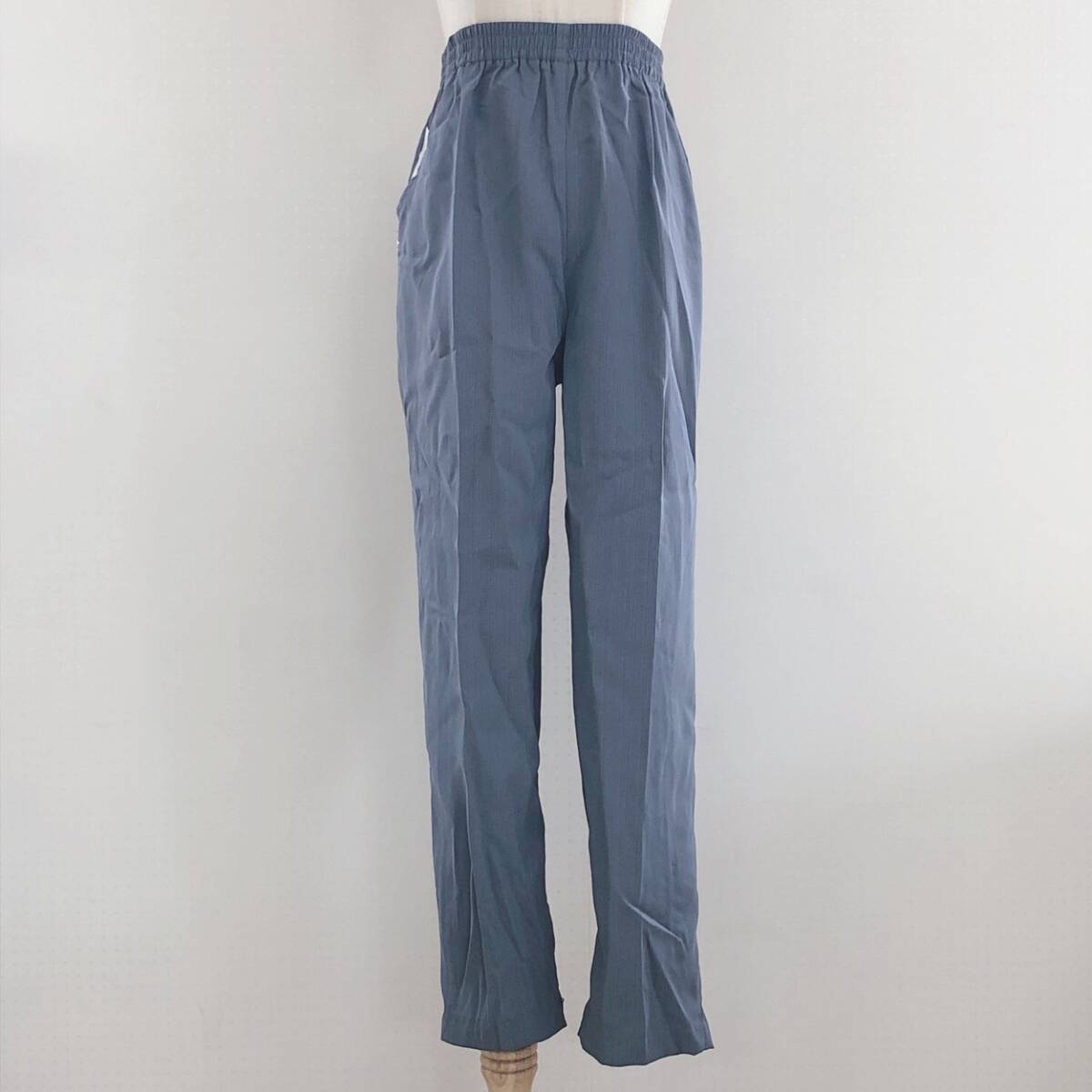 YX1000 美品 レディース ボトムスロング丈 薄手 ポケット ウエストゴム Lサイズ グレー 灰 クラシック クール シンプル 春秋 商品タグ付き拍卖