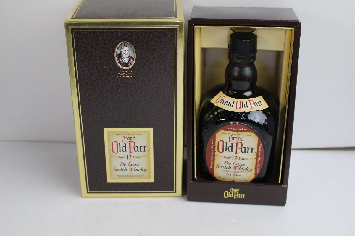 OLD Parr ウイスキー アルコール オールドパー デラックス 43度 750ml お酒 未開栓 箱付き拍卖