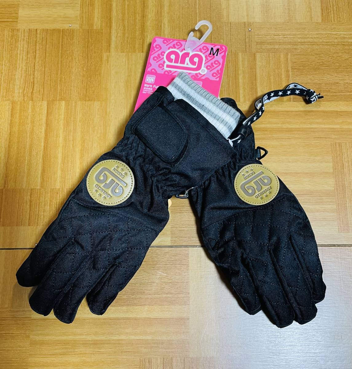 ☆即決☆新品☆ARG 5本指グローブ BLACK Mサイズ ARG9024 THINSULATE ブラック耐水10000mmエーアールジー60%OFF 未使用拍卖