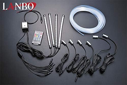 汎用 アンビエントライトシステム 車用イルミネーション 10つ発光 ワイヤレスリモコン 車雰囲気ライト リモコン付き RGBカラーライト 12V拍卖