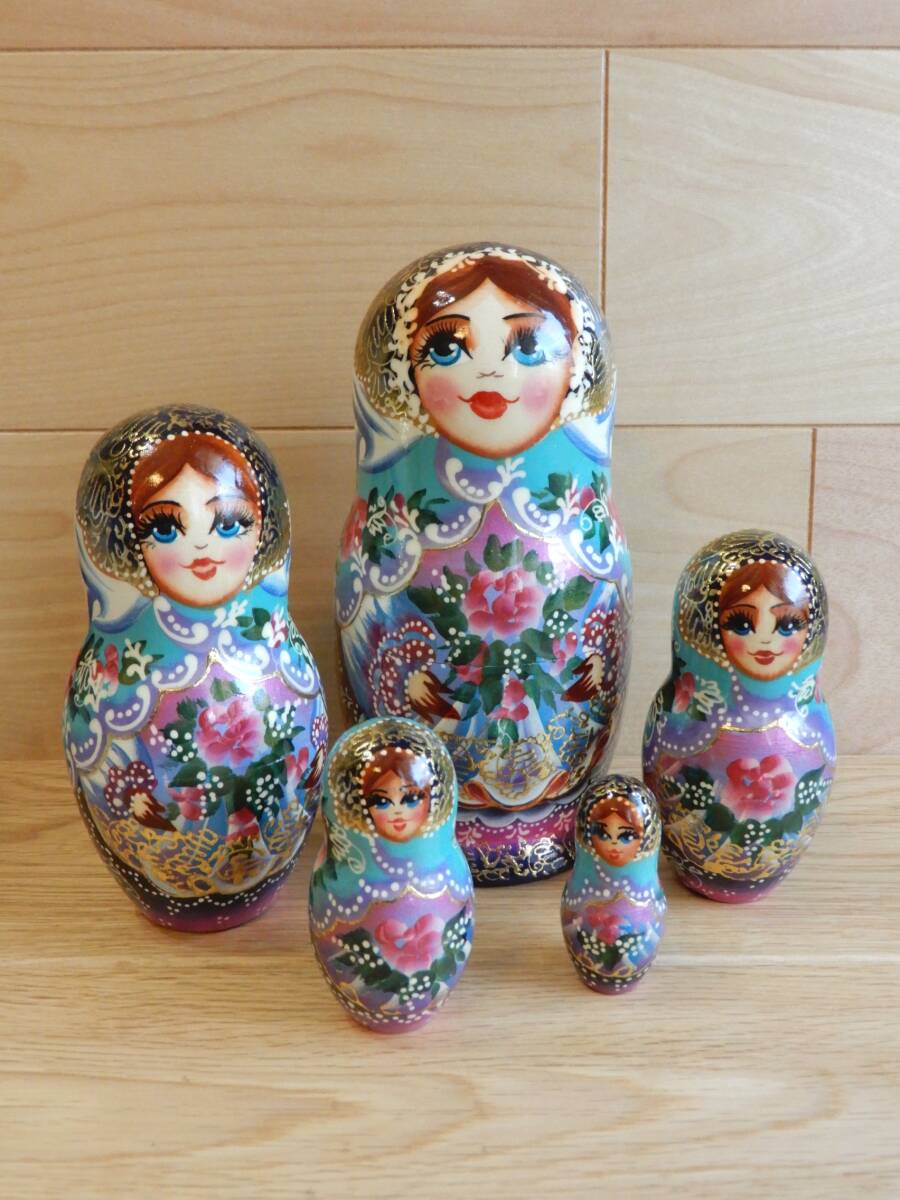 ロシア雑貨 マトリョーシカ ブルーアイズ拍卖