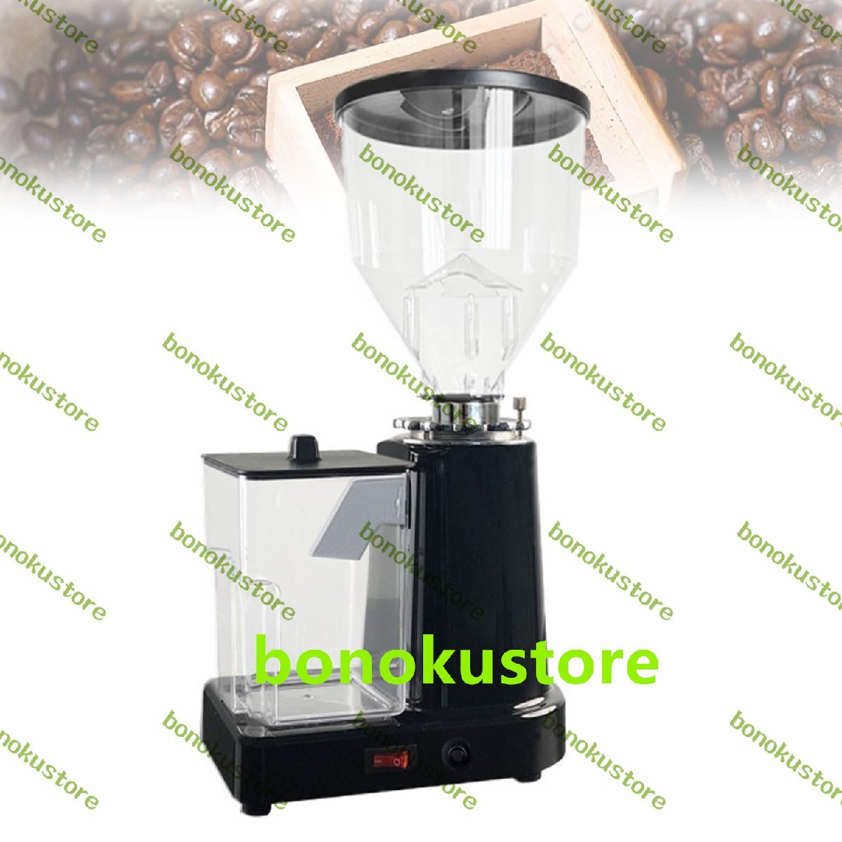 250W 電動コーヒー豆グラインダー 1L プロフェッショナルコーヒーグラインダー 60mm 研削刃 20研削設定 3500rpm コーヒーマシン拍卖