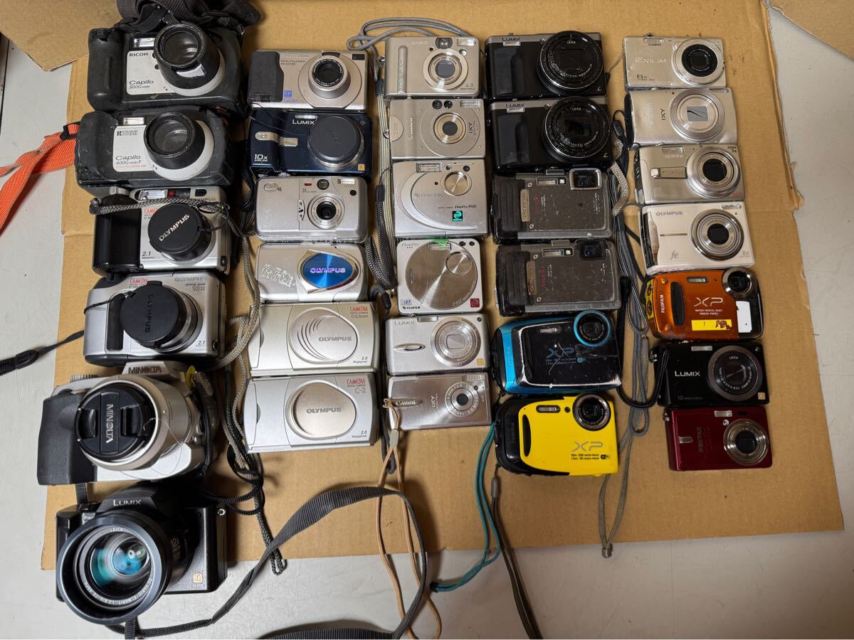 Panasonic DMC-TZ85/FUJIFILM XP70/XP130/XP50/Canon PC2195/OLYMPUS FE-46/TG-835/RICOH 400G/500G CASIO PENTAX まとめ31台 ジャンク拍卖