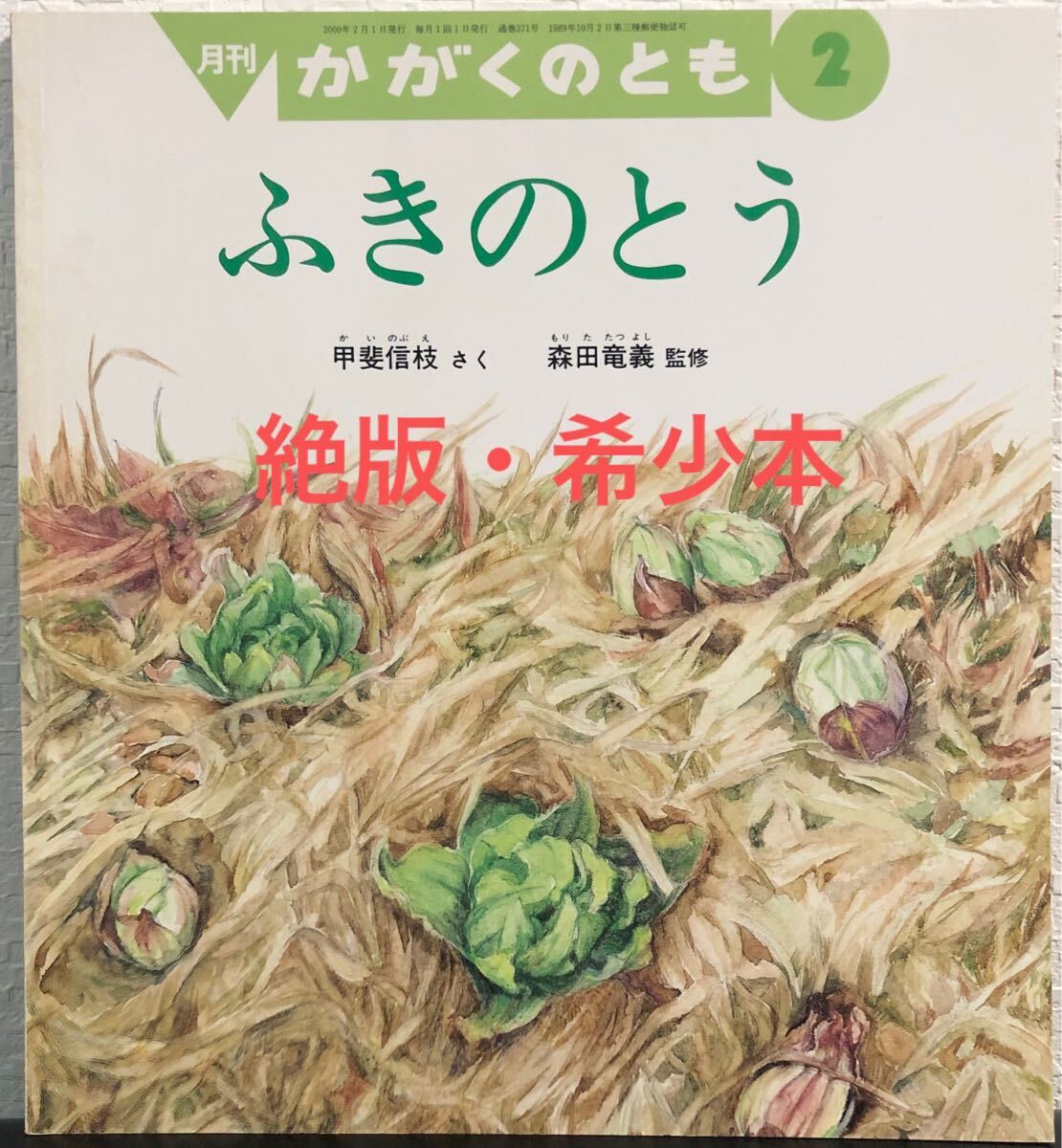◆当時物・絶版◆「ふきのとう」かがくのとも 甲斐信枝 森田竜義 福音館 2000年 レトロ絵本 学習絵本 植物拍卖