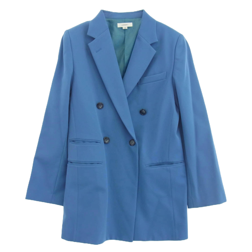 アメリ Ameri CLASSIC MINIMAL TAILORED JACKET クラシック ミニマル テーラードジャケット ブルー系 M【中古】拍卖