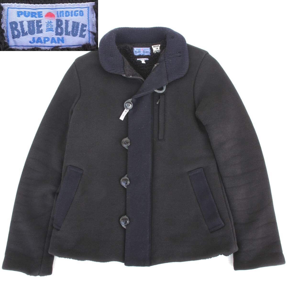 (44616)良品BLUEBLUEブルーブルー ヘビースウェット ジャケット0号(XS)(インディゴ黒ブラック紺ネイビー日本製ハリウッドランチマーケット)拍卖