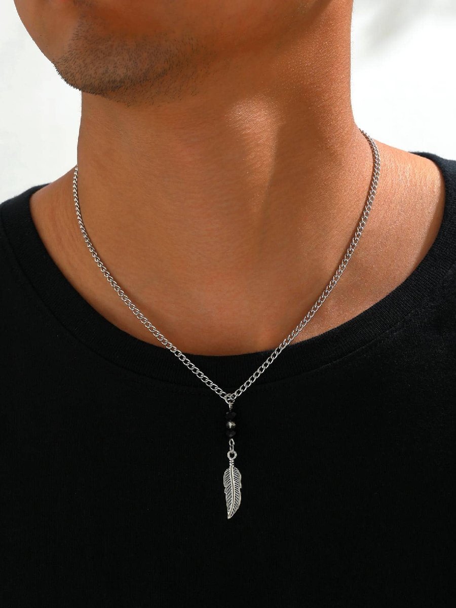 ジュエリー メンズ ネックレス 男性 フェザーチャーム ネックレス , 用 ジュエリー ギフト と パーティー拍卖