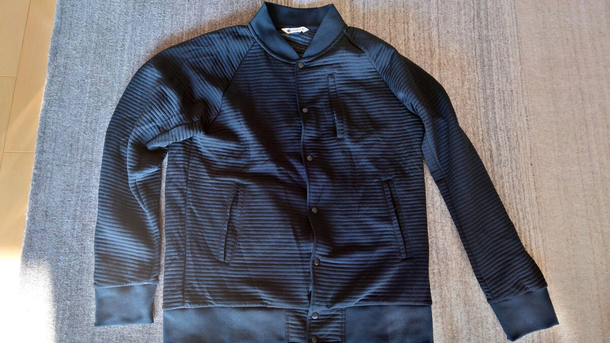 <未着用品> ミズノ MIZUNO メンズXL 吸湿発熱ブレスサーモ素材使用ボタン式ジャケット 黒拍卖