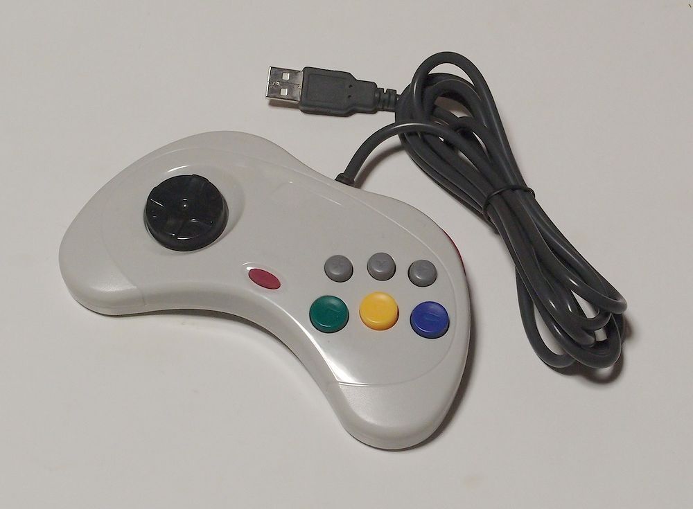 サターンタイプ ゲームパッド USB 6ボタン(6+2ボタン) ゲームコントローラ K&S GAMER拍卖