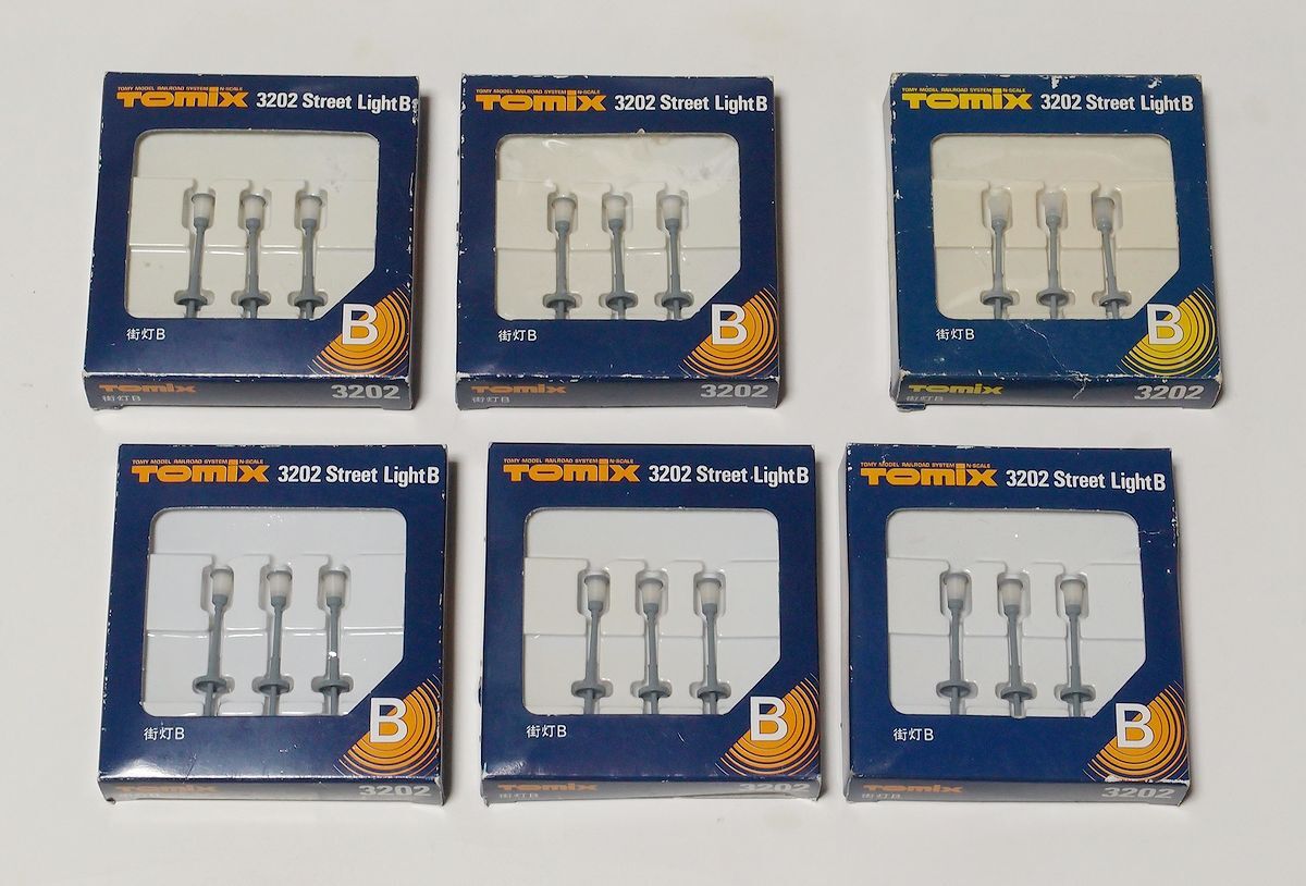 Tomix 3202 街灯B 6個セット 未使用品×5個 動作確認済み中古品×1個拍卖