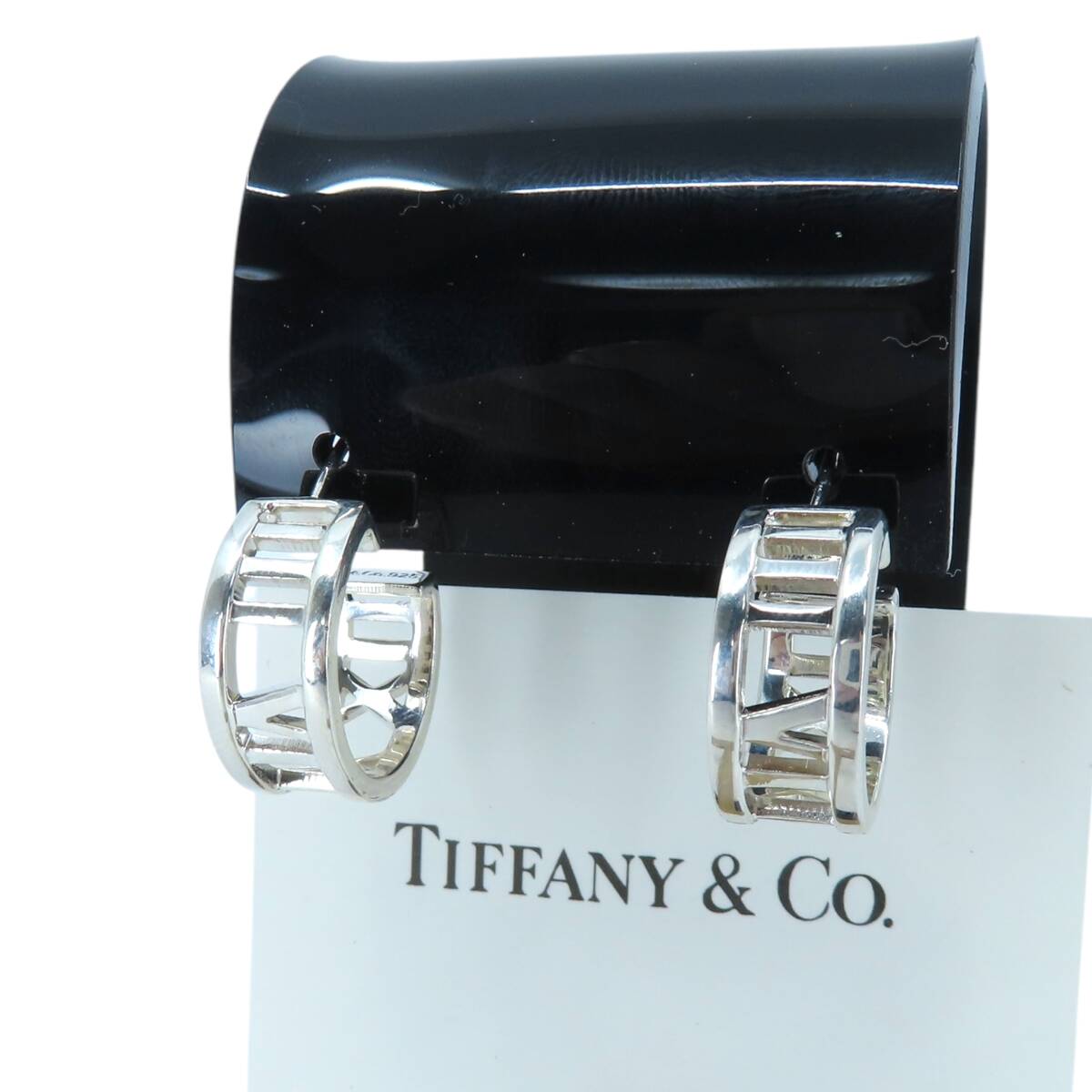 極希少 美品 Tiffany&Co. ティファニー オープン アトラス シルバー フープ ピアス SV925 YO356拍卖