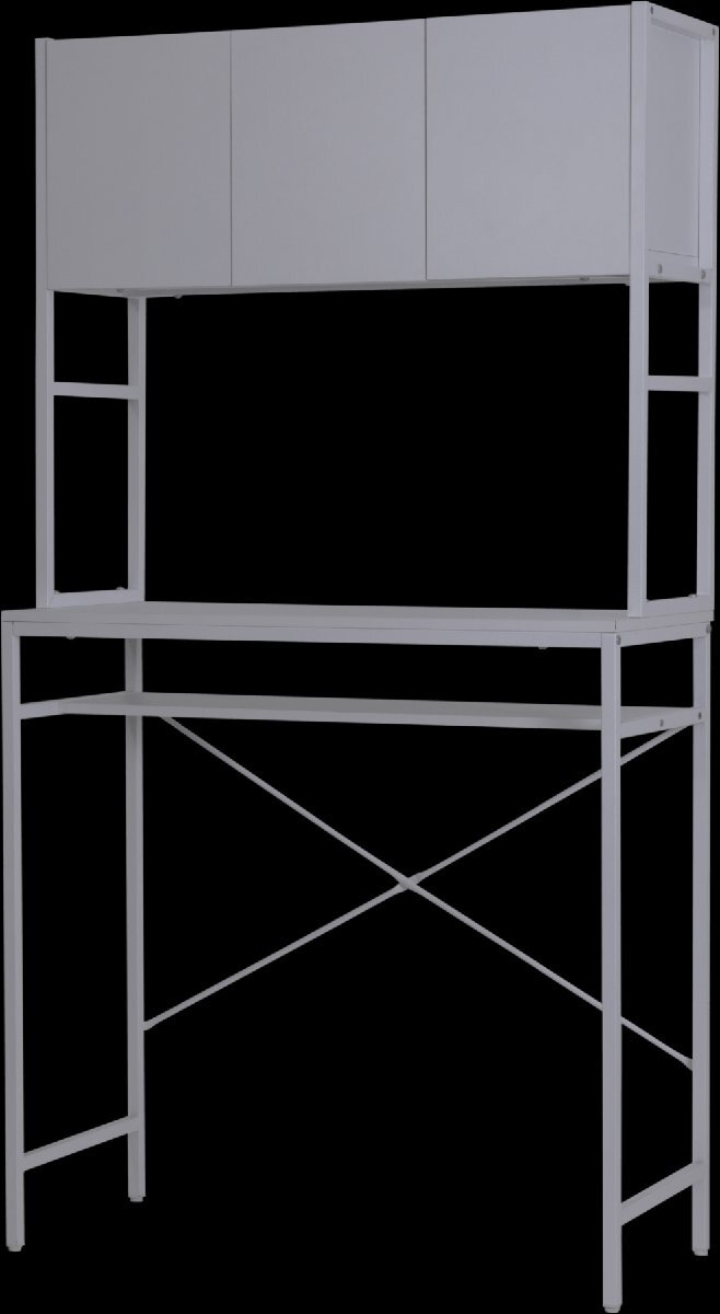 Trusta ごみ箱上ラック ワイドタイプ 幅92cm ホワイト×ホワイト拍卖