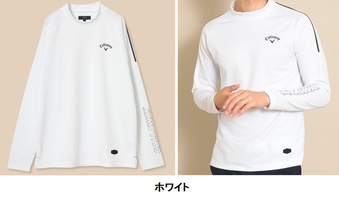 キャロウェイ 【Callaway】 メンズ 長袖シャツ スムースモックネック 長袖シャツ C22233103 M ホワイト 【2603】拍卖