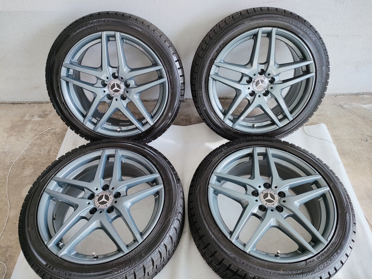 送安超美品2021年9.5分山 メルセデスベンツAクラスBクラスCLAクラスW177 W247 C118 X118 W205 国産スタッドレス グレーメタリック 新品C付拍卖