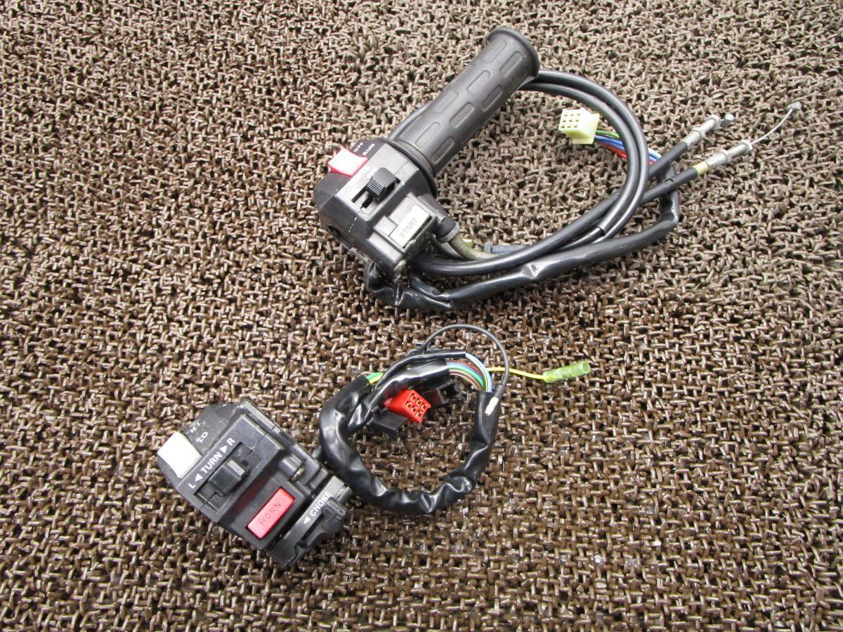 SRX400 ハンドルスイッチ 左右 スロットル ワイヤー ●W313!3VN ヤマハ 【 5Y7 】 キャブ車拍卖