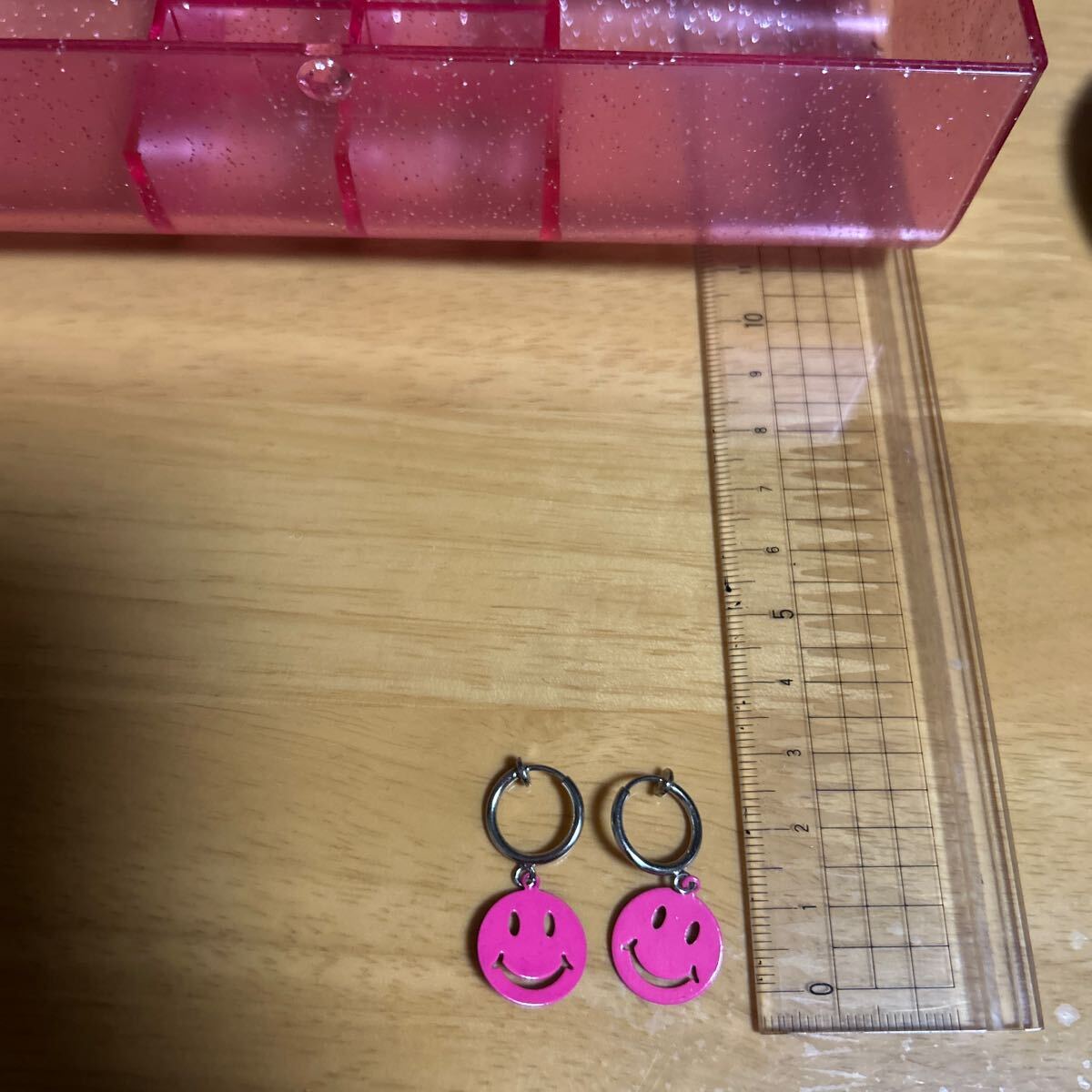 ニコちゃん ニコマーク イヤリング ピンク拍卖